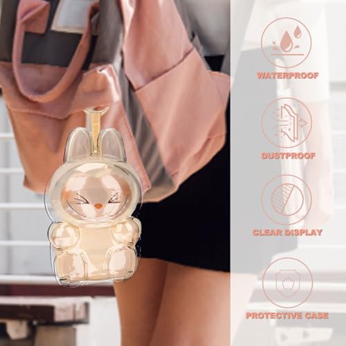 Clear Protective Case with Keychain for Blind Box Figure - Portable Display for Mini Collectibles - Dustproof Storage B