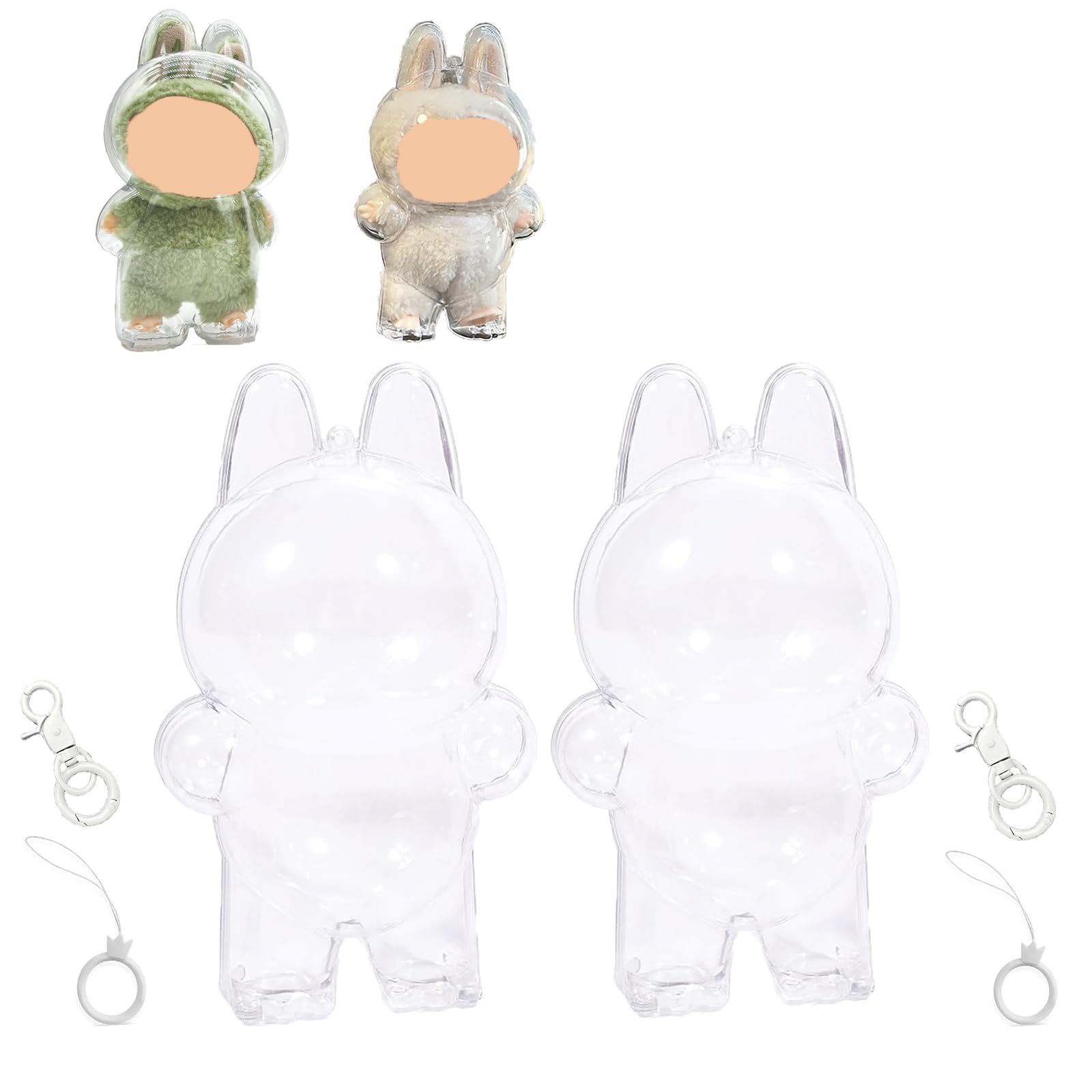 Blind Box Doll Cases + Protective Features + Collectors + Travel + Durable Acrylic + 2 PCS + Clear Covers
Blind Box Doll